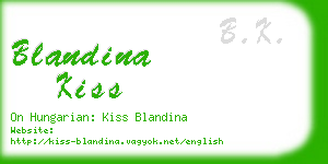 blandina kiss business card